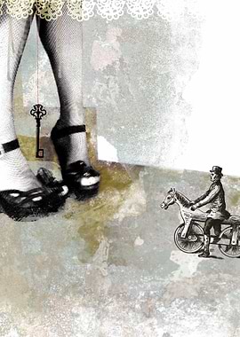 Aphrodite is waiting Blue Beard - 70x70 cm digital pai ...