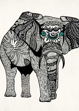 One Tribal Elephant