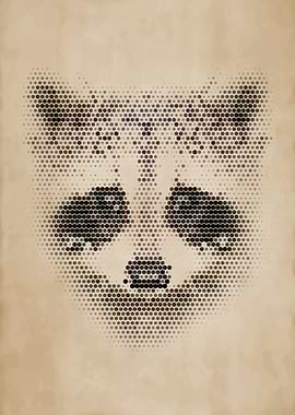 Geometric Raccoon Portrait