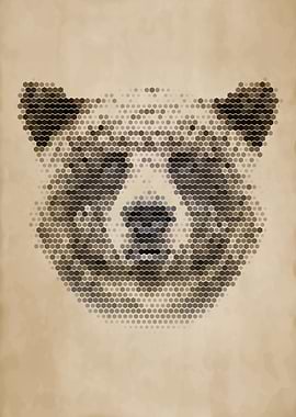 Geometric Bear Portrait
