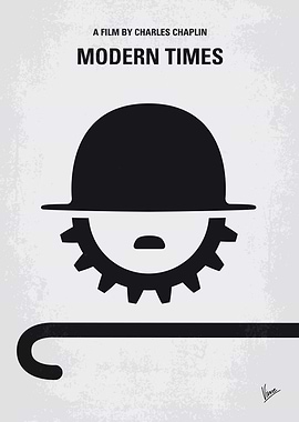 No325 My MODERN TIMES minimal movie poster The Tramp s ...