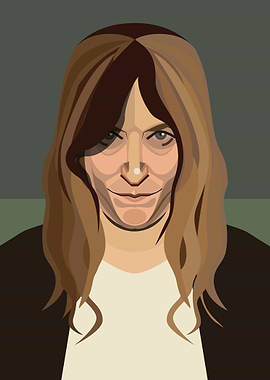 A digital portrait of Patti Smith