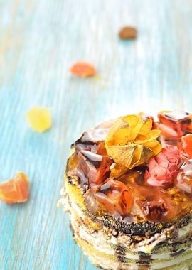 dessert with candied fruit