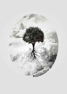 'Sky´s the limit' Pen Pointillism