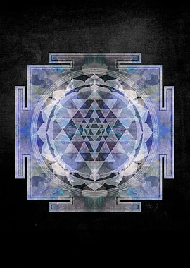 Sri Yantra Blue