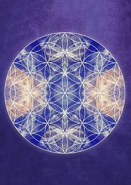 flower of life blue
