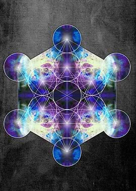 Metatron's cube blue