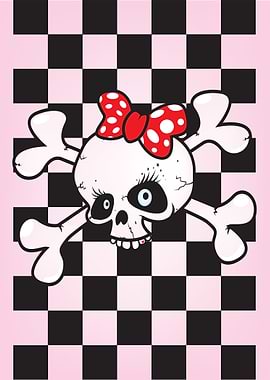 Girl power skull