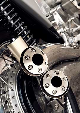 exhaust of a motorbike