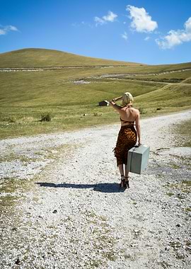 Overwhelmed from an unusual destiny on the green mounta ...