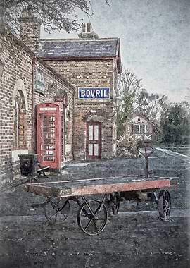 Vintage Hadlow Road Scene in Oils