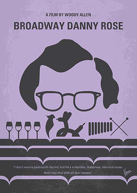 No363 My Broadway Danny Rose minimal movie poster In h ...