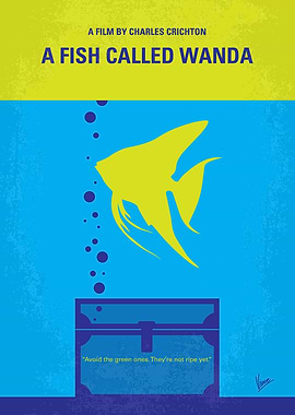 No389 My A Fish Called Wanda minimal movie poster In L ...