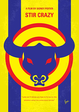 No382 My Stir Crazy minimal movie poster Skip and Harr ...