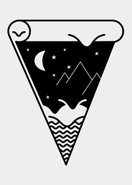 Slice of the melting night landscape