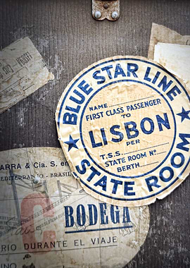 Old Baggage with labels