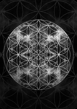 flower of life bw