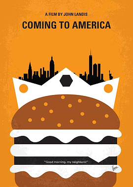 No402 My Coming to America minimal movie poster An Afr ...