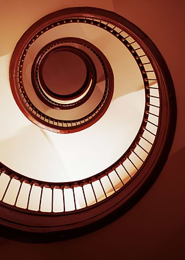 Staircase in brown tones