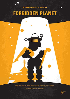No415 My Forbidden Planet minimal movie poster A starsh ...