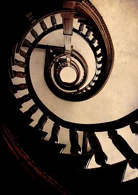 Wooden spiral staircase