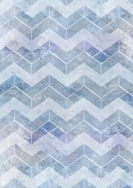 Chevron blue with watercolor