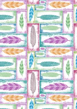 Stamped Feather Pattern