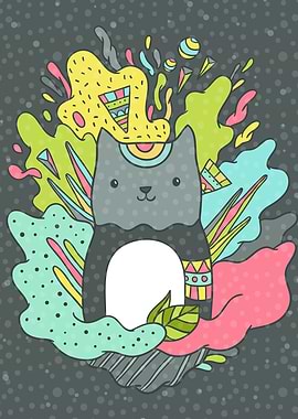 Abstract cute Cat