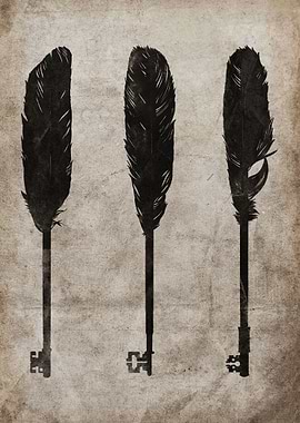 keys/ feathers