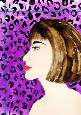 Lady with Animal Print