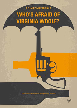 No426 My Whos Afraid of Virginia Woolf minimal movie po ...