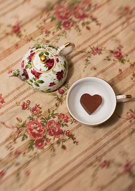 from my teacup and teapot collection, this small teapot ...