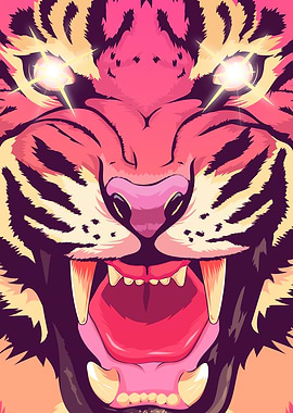 Cool angry tiger