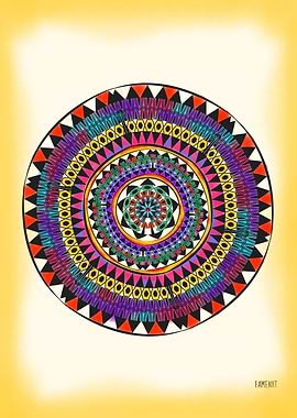 Vibrant Tribal Mandala