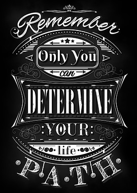 The Path: Chalk Typography Quote Graphic Design