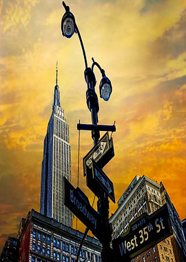 Broadway and 35th Street Sunset