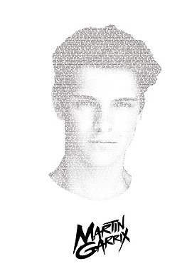 Martin Garrix! The portrait consist of the lyrics of th ...