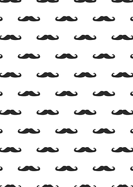 Retro gentelman mustache pattern