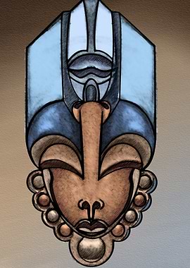 AFRO-DECO is a unique line of mask illustrations. The c ...