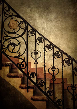 Old forgotten ornamented stairs