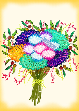 BOUQUET FLOWERS. Happy Flowers Bouquet