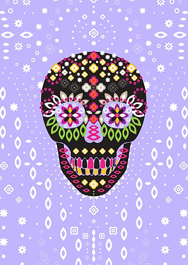 Sweet Sugar Skull - Purple