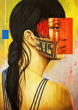 &#34;Warmi&#34; Mixed Media on Canvas