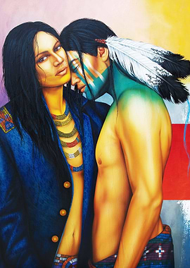 &#34;Cradle of Love &#34; Mixed Media on Canvas