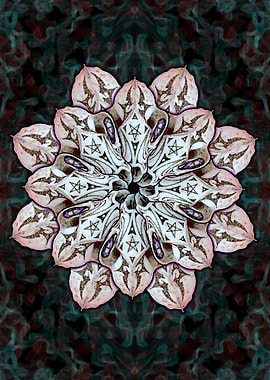 Badger mandala - digital photo manipulation of a badger ...