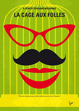 No473 My La cage aux folles minimal movie poster Two g ...