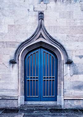 blue door