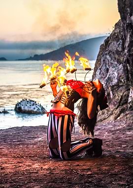 Fire Cave Model: Deri Candice Lasher