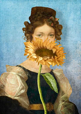 Girl with Sunflower 1