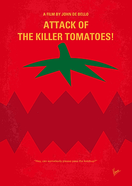 No499 My Attack of the Killer Tomatoes minimal movie po ...